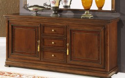 Κλασικός μπουφές με λεπτομέρειες ρίζας τριανταφυλλιάς και ανάλαφρες καμπύλες