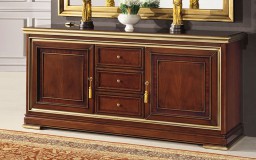 Κλασικός μπουφές με λεπτομέρειες ρίζας τριανταφυλλιάς και ανάλαφρες καμπύλες